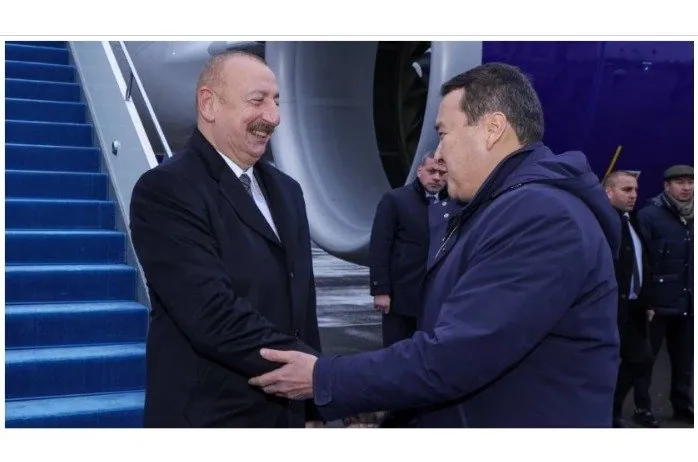 İlham Əliyev Qazaxıstana səfər etdi - FOTO