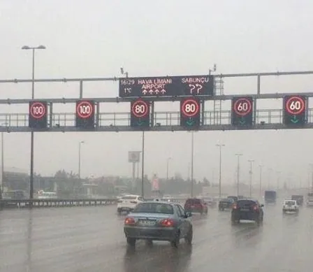 Aeroport yolunda sürət həddi aşağı salındı
